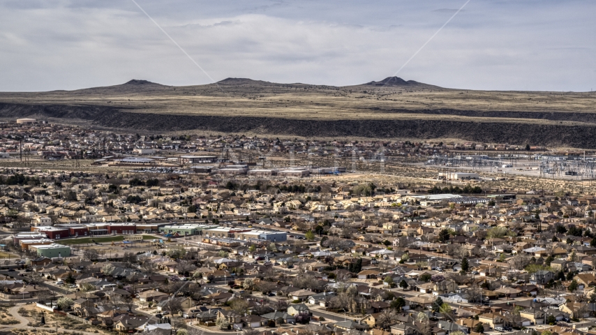 A suburban neighborhood in Albuquerque, New Mexico Aerial Stock Photo DXP002_126_0002 | Axiom Images