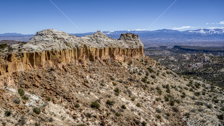 The top of a desert mesa in New Mexico Aerial Stock Photo DXP002_133_0008 | Axiom Images