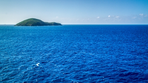 AX102_278.0000374F - Aerial stock photo of Outer Brass Island near St Thomas, US Virgin Islands