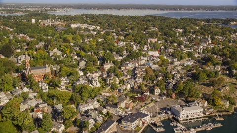 AX147_031.0000192 - Aerial stock photo of The coastal community of Marblehead, Massachusetts