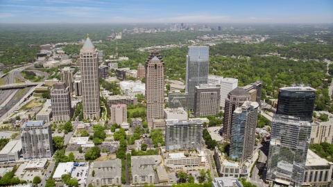 AX36_012.0000067F - Aerial stock photo of Midtown Atlanta skyscrapers, Georgia