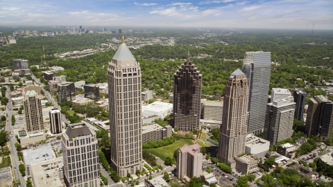 AX36_012.0000388F - Aerial stock photo of Midtown skyscrapers, Atlanta, Georgia