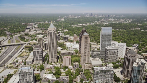 AX36_043.0000070F - Aerial stock photo of GLG Grand and One Atlantic Center, Midtown Atlanta