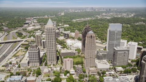 AX36_043.0000161F - Aerial stock photo of Skyscrapers and One Atlantic Center, Midtown Atlanta, Georgia