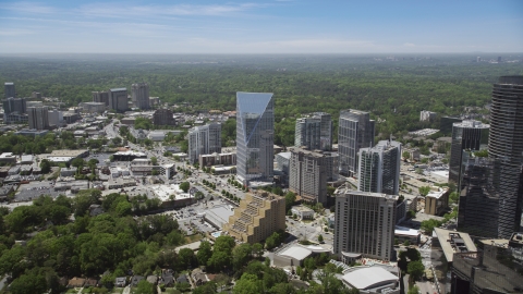 AX36_066.0000132F - Aerial stock photo of Terminus Atlanta, office buildings and high-rises, Buckhead, Georgia