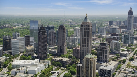 AX36_087.0000090F - Aerial stock photo of Midtown Atlanta skyscrapers, Georgia