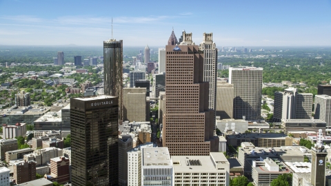 AX37_014.0000000F - Aerial stock photo of Downtown skyscrapers, Atlanta, Georgia