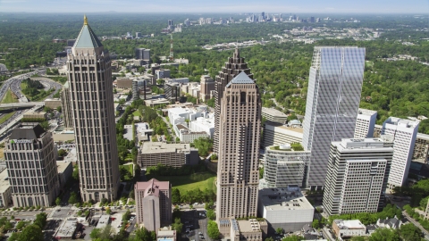 AX37_020.0000262F - Aerial stock photo of Midtown Atlanta skyscrapers, Georgia