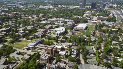 AX37_029.0000078F - Aerial stock photo of Georgia Institute of Technology campus, Atlanta, Georgia