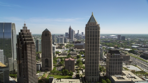 AX37_040.0000308F - Aerial stock photo of Midtown Atlanta skyscrapers, Georgia