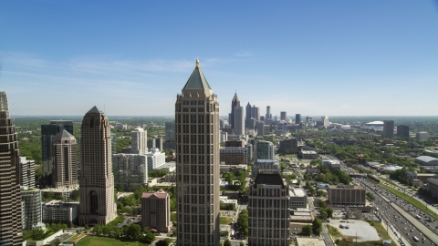 AX37_040.0000425F - Aerial stock photo of Midtown Atlanta skyscrapers, Georgia