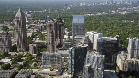 AX37_069.0000187F - Aerial stock photo of Midtown skyscrapers, Atlanta, Georgia
