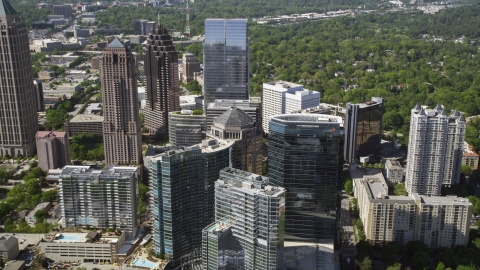 AX37_069.0000271F - Aerial stock photo of Midtown Atlanta skyscrapers, Georgia