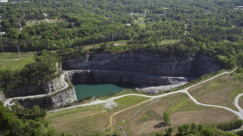 AX37_088.0000049F - Aerial stock photo of Bellwood Quarry, Atlanta, Georgia