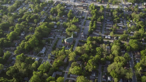AX39_002.0000120F - Aerial stock photo of Lindsay Street Baptist Church, West Atlanta, Georgia