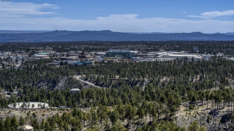 DXP002_133_0014 - Aerial stock photo of A view of the Los Alamos National Laboratory, New Mexico