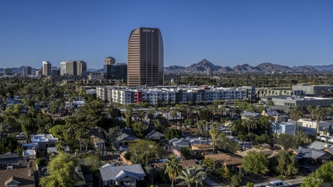 DXP002_138_0006 - Aerial stock photo of The BMO Tower high-rise office building in Phoenix, Arizona