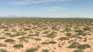 AF0001_000902 - HD stock footage aerial video of a wide plain with desert vegetation in New Mexico