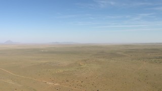 AF0001_000954 - HD stock footage aerial video flyby a wide desert plain near El Paso, Texas