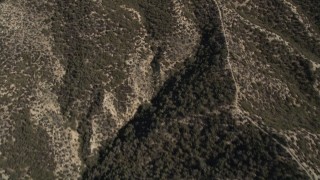 AX0005_014 - 5K aerial stock footage of a bird's eye view of the San Gabriel Mountains, California