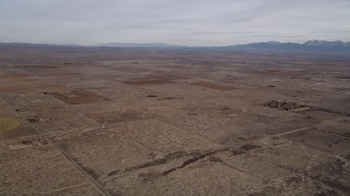 AX0006_103 - 5K aerial stock footage of VFX Background Plate of open desert in Antelope Valley, California