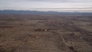 AX0006_104 - 5K aerial stock footage of desert background VFX Plate of the Mojave Desert, California