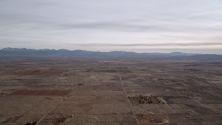 AX0006_105 - 5K aerial stock footage of VFX Plate of desert background in the Mojave Desert, California