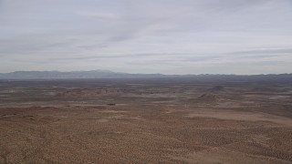 AX0006_126 - 5K aerial stock footage of a VFX Plate of a wide open desert background, Mojave Desert, California