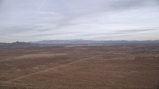 AX0006_152 - 5K aerial stock footage of a VFX Background Plate of the Mojave Desert, California