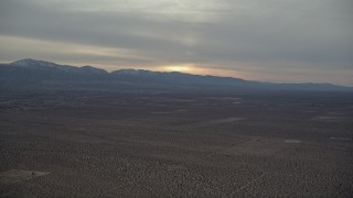 AX0007_017 - 5K aerial stock footage of Mojave Desert background at Sunset VFX Plate, California