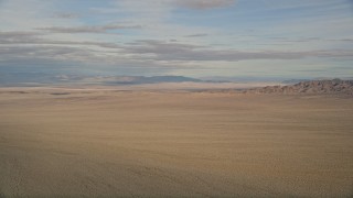 AX0011_067 - 5K stock footage aerial video of a view across the Mojave Desert in California