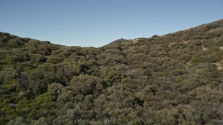 AX0014_010 - 5K aerial stock footage video fly over a ridge in the San Jacinto Mountains, California