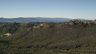 AX0014_011 - 5K aerial stock footage fly over rocky peaks, San Jacinto Mountains, California