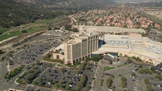 AX0014_042 - 5K aerial stock footage of flying by Pechanga Resort and Casino, Temecula, California
