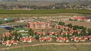 AX0014_059 - 5K aerial stock footage of South Coast Winery Resort and Spa in Temecula, California
