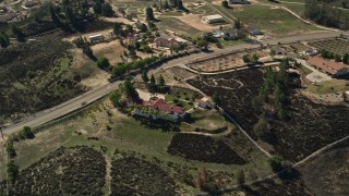AX0014_065 - 5K aerial stock footage of orbiting a mansion, Temecula, California