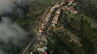 AX0016_040 - 5K aerial stock footage bird's eye of upscale hillside homes, San Clemente, California