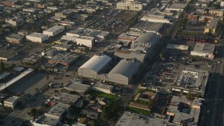 AX0017_081E - 5K aerial stock footage of an orbit of Ren-Mar Studios, Hollywood, California