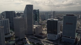 AX0020_028 - 5K aerial stock footage of Southeast Financial Center skyscraper in Downtown Miami, Florida