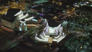 Concert Halls / Performing Arts Aerial Stock Footage
