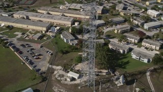 AX0027_011 - 5K aerial stock footage of Naval Air Station Key West Truman Annex, Key West, Florida