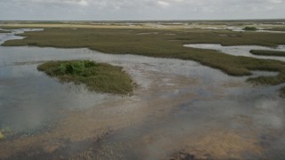 AX0030_067E - 5K aerial stock footage of flying over marshland, Florida Everglades, Florida
