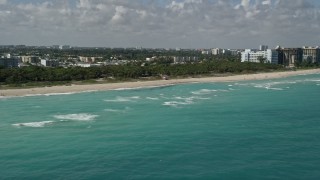 AX0031_066 - 5K aerial stock footage of flying by North Shore Open Space Park, Miami Beach, Florida