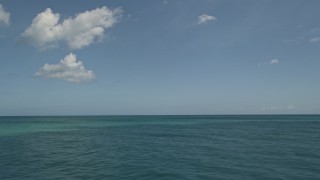 AX0033_032 - 5K aerial stock footage of a view of the Atlantic Ocean for VFX Plate, Fort Pierce, Florida
