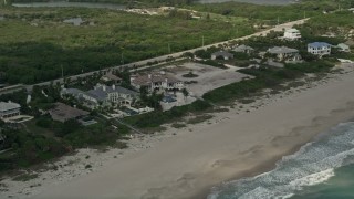 AX0033_052 - 5K aerial stock footage of beachfront mansions, Vero Beach, Florida