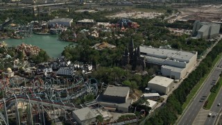 Theme Parks Aerial Stock Footage