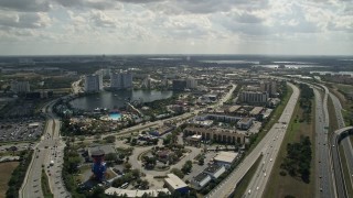 AX0035_023 - 5K aerial stock footage of the Wet 'n Wild water park, Orlando, Florida
