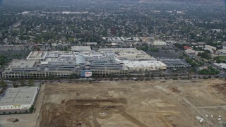 AX0157_025 - 7.6K aerial stock footage of a view of the Westfield Topanga Mall, Woodland Hills, California