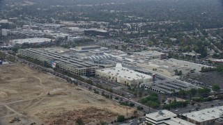 AX0157_026 - 7.6K aerial stock footage orbiting Target and Macy's at Westfield Topanga Mall, Woodland Hills, California
