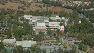 AX0159_022 - 7.6K stock footage aerial video of the California Institute of the Arts, Santa Clarita, California